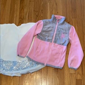 U.S. Polo Assn. Girls Light Pink Fleece Jacket